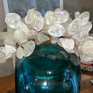 Dried Lunaria bridal flower crown